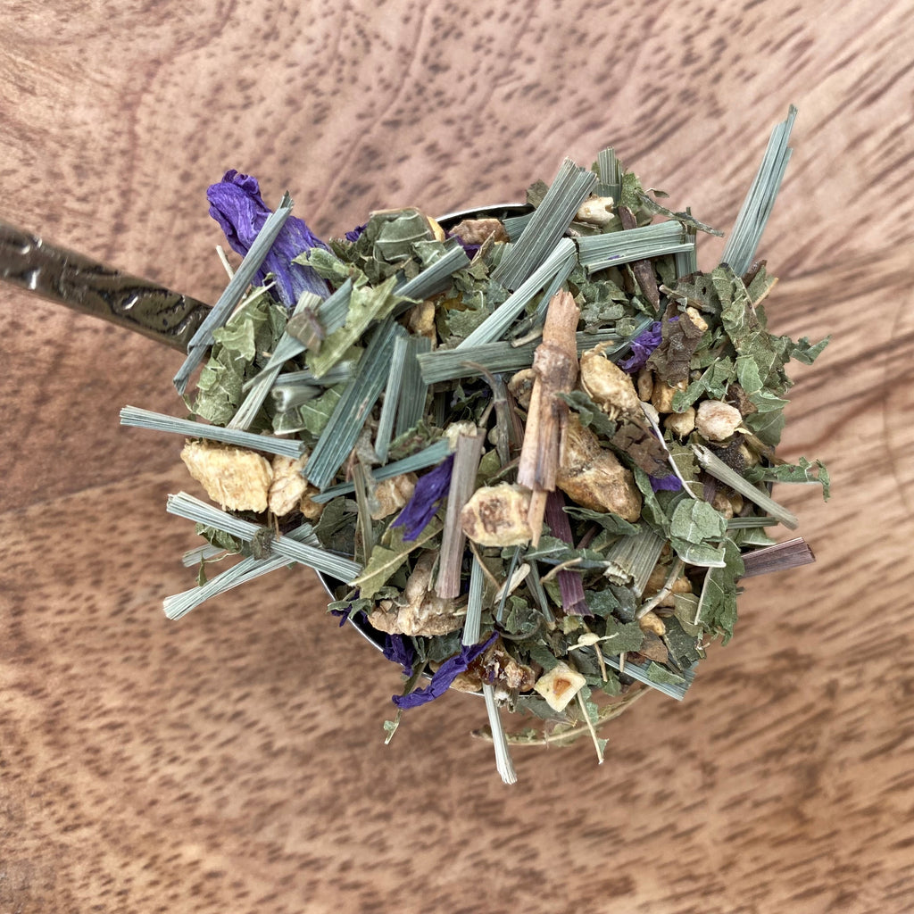 LEMON & GINGER TEA Herbal Tea, Recyclable Storage Jar 60g