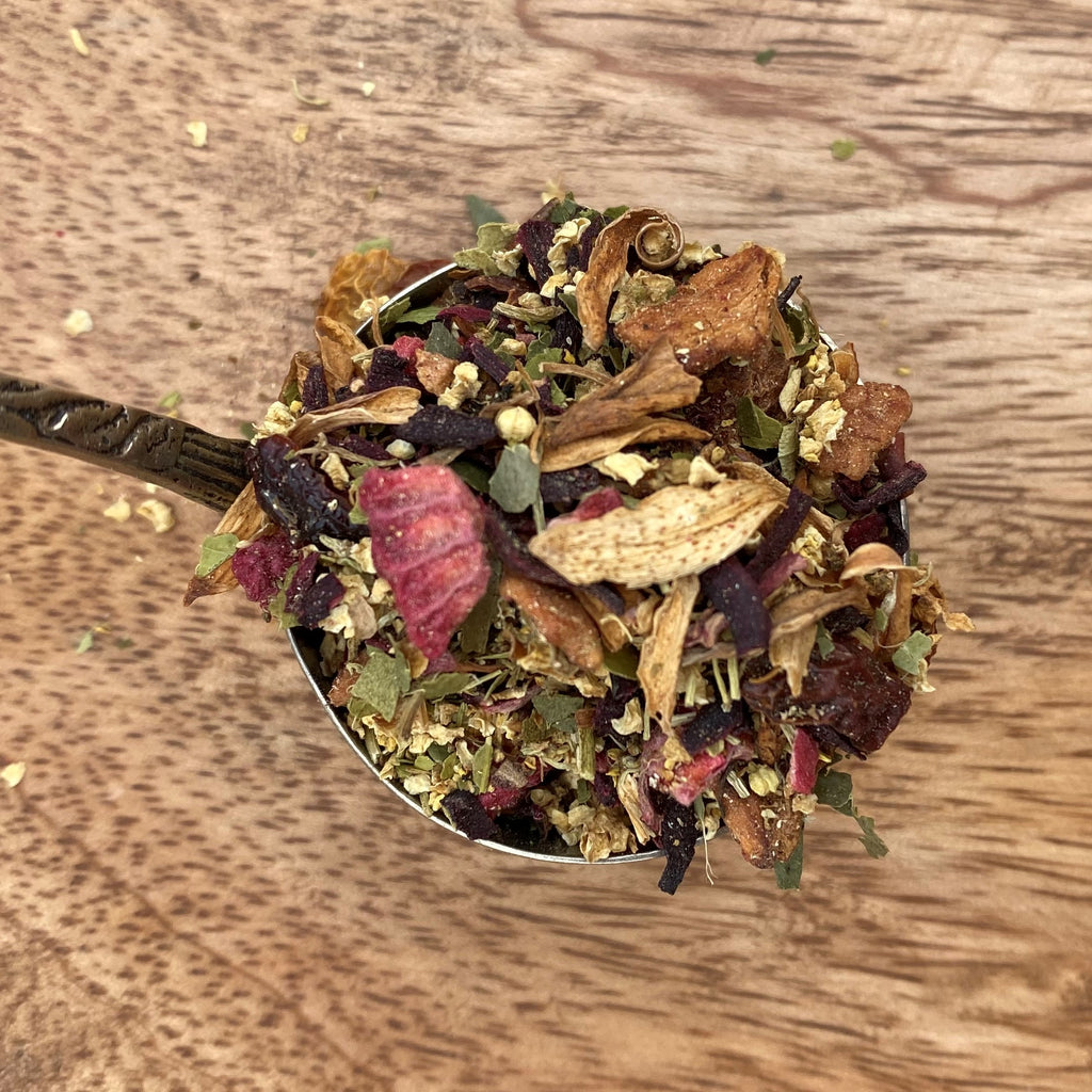 RASPBERRY & ELDERFLOWER TEA Fruit Tea, Recyclable Storage Jar 90g