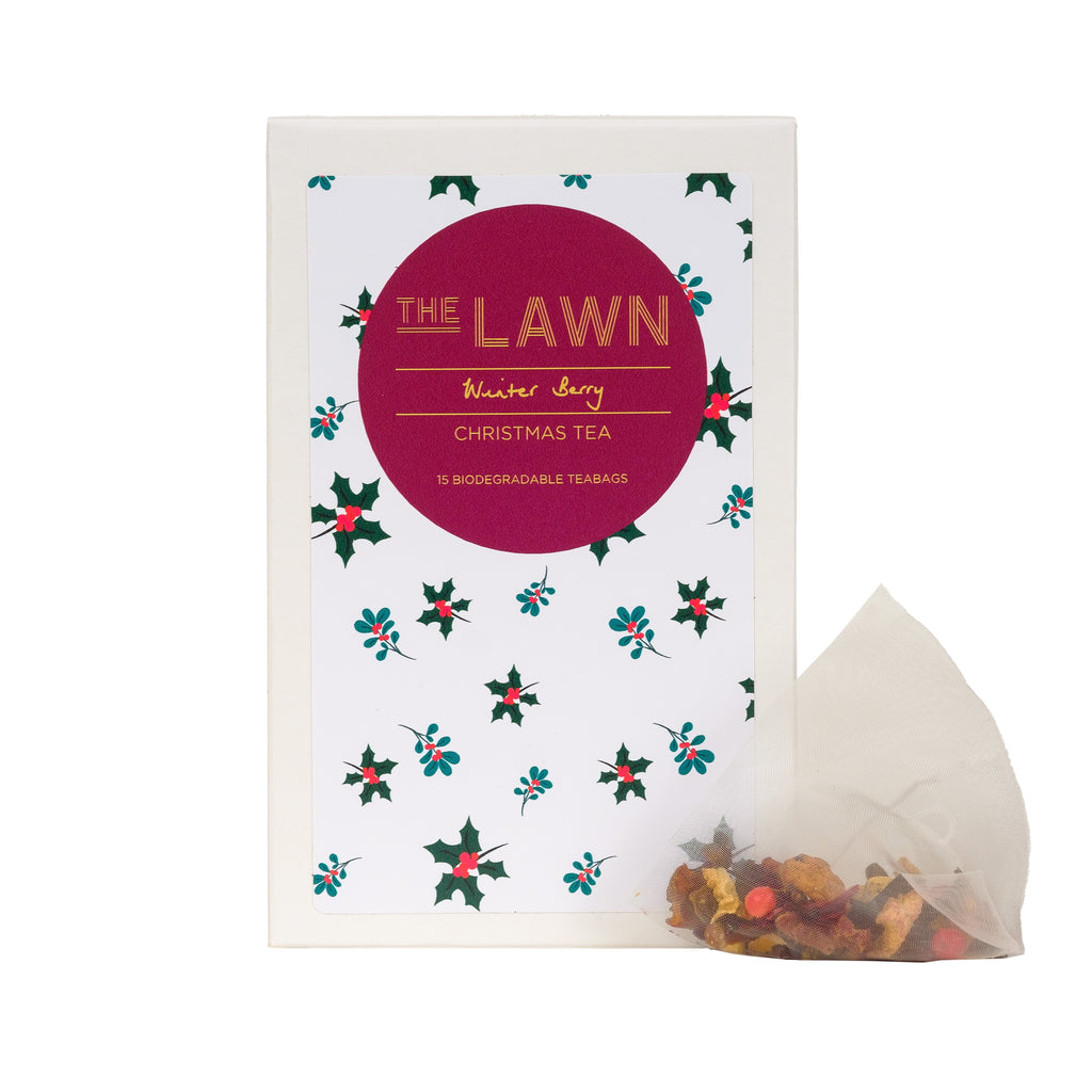 CHRISTMAS TEA Winter Berry Fruit Tea, 15 Pyramid Tea Bags